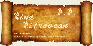 Mina Mitrovčan vizit kartica